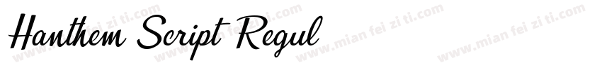 Hanthem Script Regul字体转换